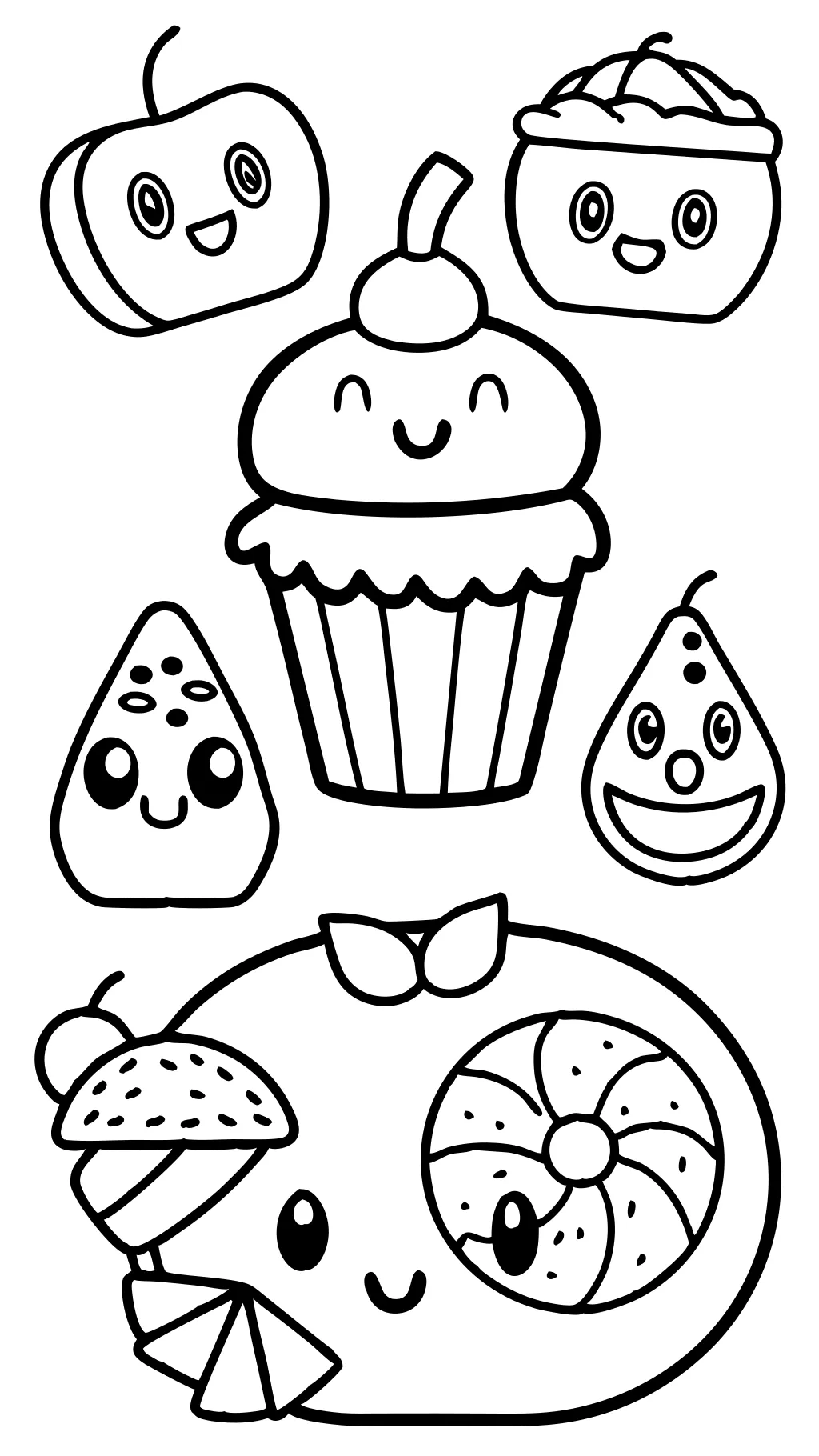 easy food coloring pages